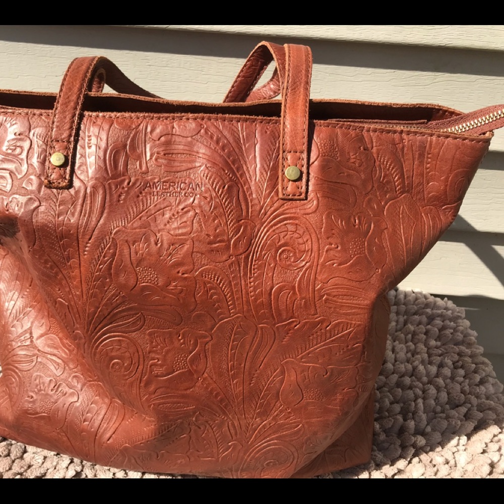Large leather tote